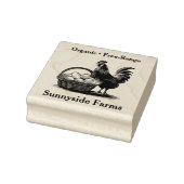 Boerderij Fresh Eggs Chick met rustieke mand Rubberstempel (Stempel)