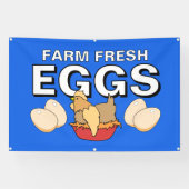 Boerderij Fresh Eggs Chicken Banner (Horizontaal)