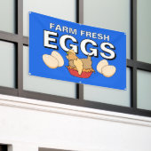 Boerderij Fresh Eggs Chicken Banner (Buitenkant Gebouw)