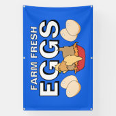 Boerderij Fresh Eggs Chicken Banner (Verticaal)