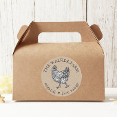  Boerderij Fresh Eggs Classic Ronde Sticker