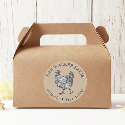  Boerderij Fresh Eggs Classic Ronde Sticker