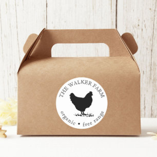 Boerderij Fresh Eggs Classic Ronde Sticker