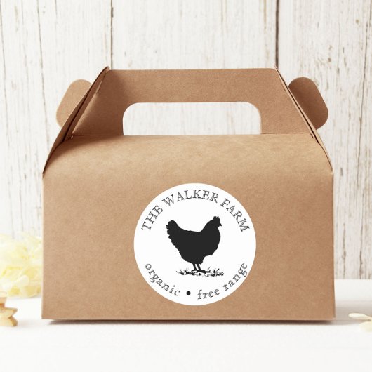  Boerderij Fresh Eggs Classic Ronde Sticker