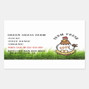 Boerderij Fresh Eggs Custom Egg Carton Label