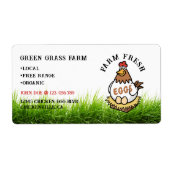 Boerderij Fresh Eggs Custom Egg Carton Label (Voorkant)