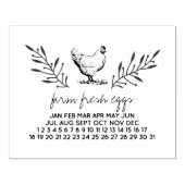 Boerderij Fresh Eggs Dates Egg Karton Stempel (Afrduk)