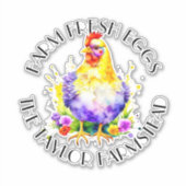 Boerderij Fresh Eggs | Gepersonaliseerd Sticker (Voorkant)