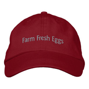 Boerderij Fresh Eggs in Grey Geborduurde Pet