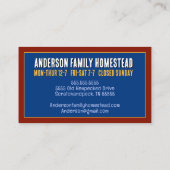 Boerderij Fresh Eggs Kleurrijke Homestead Egg Boer Visitekaartje (Achterkant)