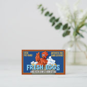 Boerderij Fresh Eggs Kleurrijke Homestead Egg Boer Visitekaartje (Staand voorkant)