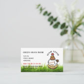 Boerderij Fresh Eggs Nieuwigheid Design Visitekaartje (Staand voorkant)