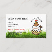 Boerderij Fresh Eggs Nieuwigheid Design Visitekaartje (Voorkant)