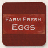 Boerderij Fresh Eggs Onderzetter (Voorkant)