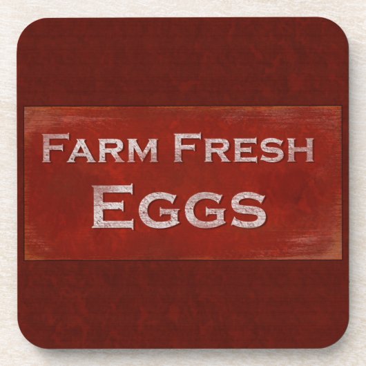 Boerderij Fresh Eggs Onderzetter (Voorkant)