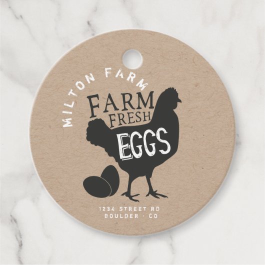 boerderij Fresh Eggs rustiek script Bedankjes Labels (Voorkant)