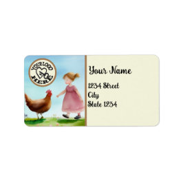 Boerderij Fresh Eggs voeg je Logo toe Etiket