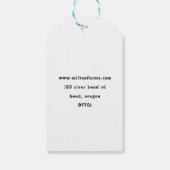 Boerderij Fresh | Gepersonaliseerd product Label Cadeaulabel (Achterkant)