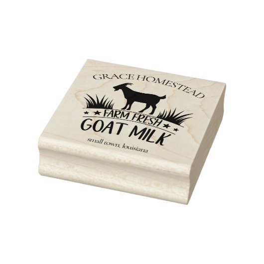 Boerderij Fresh Goat Milk Farmers Market Naam toev Rubberstempel (Stempel)