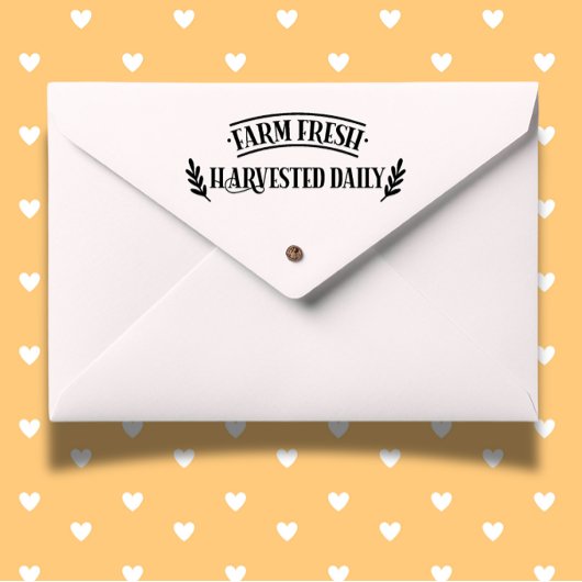 Boerderij Fresh Harvest Thema Zelfinktende Stempel