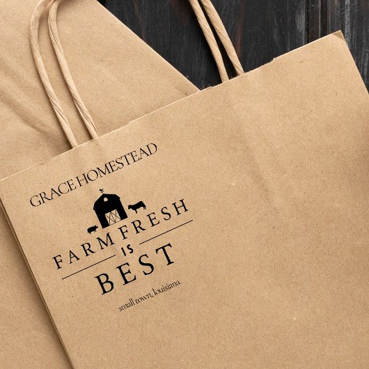 Boerderij Fresh is Best Farmers Market Barn Naam t Rubberstempel