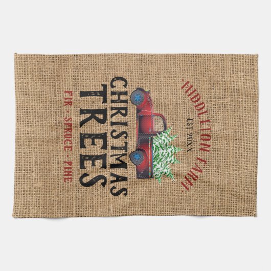 Boerderij Fresh 🎄Kerstbomen Theedoek (Horizontaal)