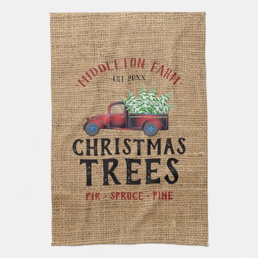 Boerderij Fresh 🎄Kerstbomen Theedoek (Verticaal)