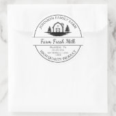 Boerderij Fresh Milk Barn Label (Tas)
