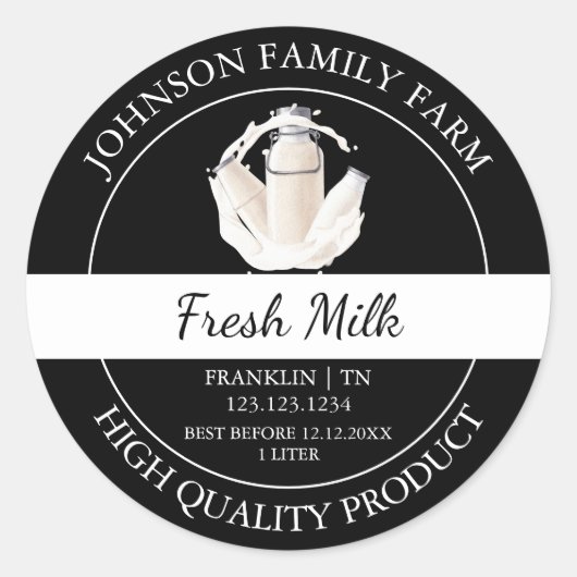 Boerderij Fresh Milk Black Label (Voorkant)
