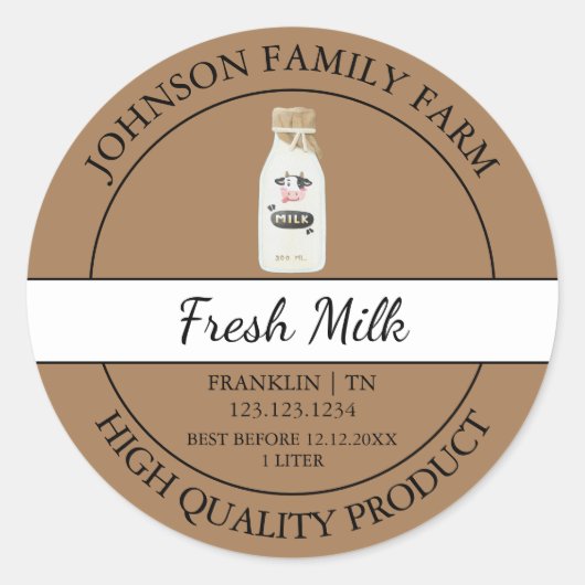 Boerderij Fresh Milk Brown Label (Voorkant)
