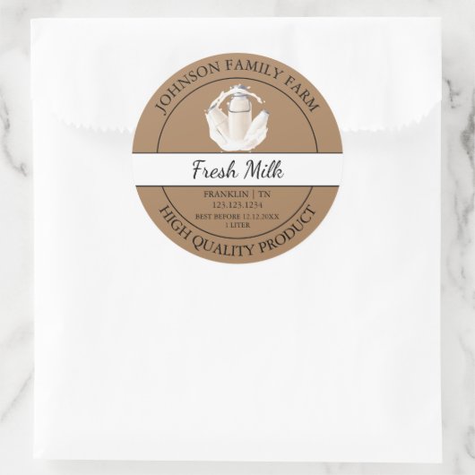 Boerderij Fresh Milk Brown Label (Tas)