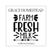 Boerderij Fresh Milk Farmers Market Naam toevoegen Rubberstempel (Afrduk)