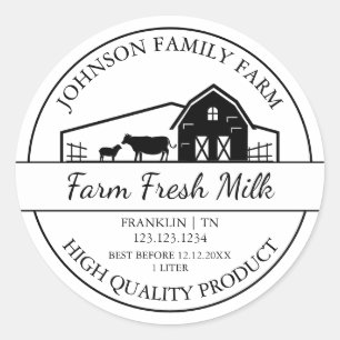 Boerderij Fresh Milk Label