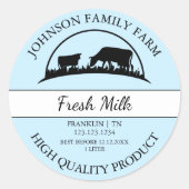 Boerderij Fresh Milk Label (Voorkant)