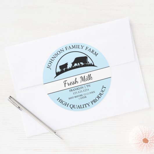 Boerderij Fresh Milk Label (Envelop)