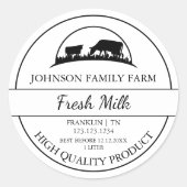 Boerderij Fresh Milk Label (Voorkant)