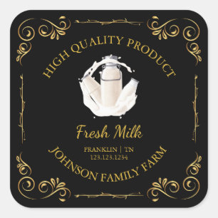  Boerderij Fresh Milk Square Label