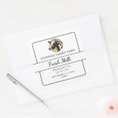 Boerderij Fresh Milk Square-label Vierkante Sticker (Envelop)