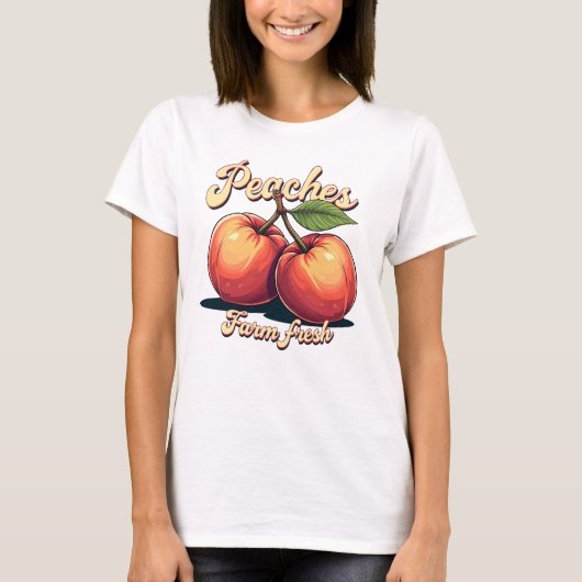Boerderij Fresh Peaches Vrouwen Graphic T-shirt (Voorkant)