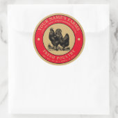  Boerderij Fresh Poultry Label Sjabloon (Tas)