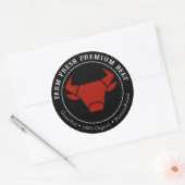 Boerderij Fresh Premium Beef Business Product Labe Ronde Sticker (Envelop)
