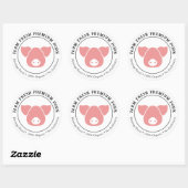 Boerderij Fresh Premium Pork Business Product Labe Ronde Sticker (Vel)