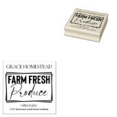 Boerderij Fresh Produce Farmers Market Naam toevoe Rubberstempel (Gestempeld)