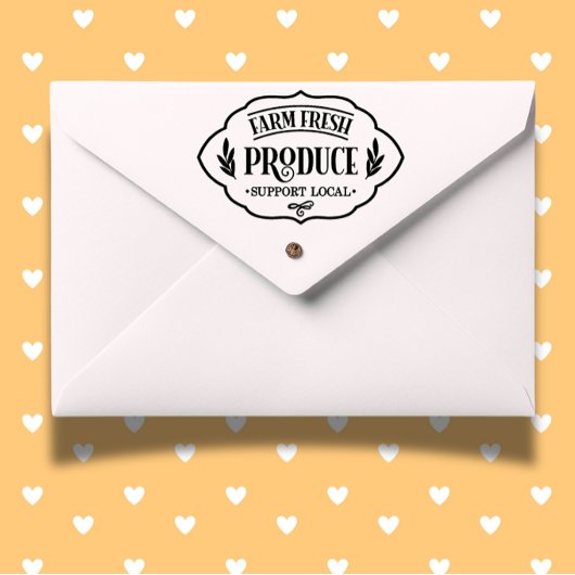 Boerderij Fresh Produce Thema Zelfinktende Stempel