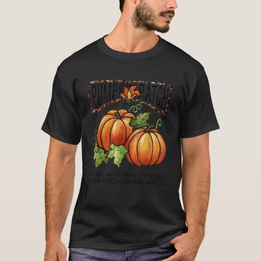 Boerderij Fresh Pumpkin Patch T Shirt (Voorkant)