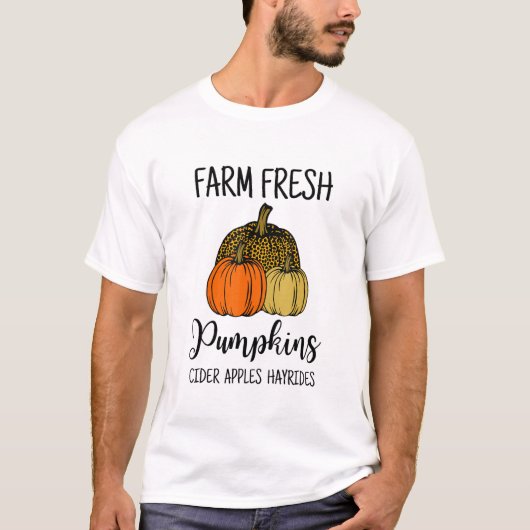 Boerderij Fresh Pumpkins Leopard Pumpkin T-shirt (Voorkant)