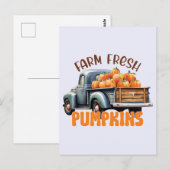 Boerderij Fresh Pumpkins – Rustic Truck Briefkaart (Voorkant / Achterkant)