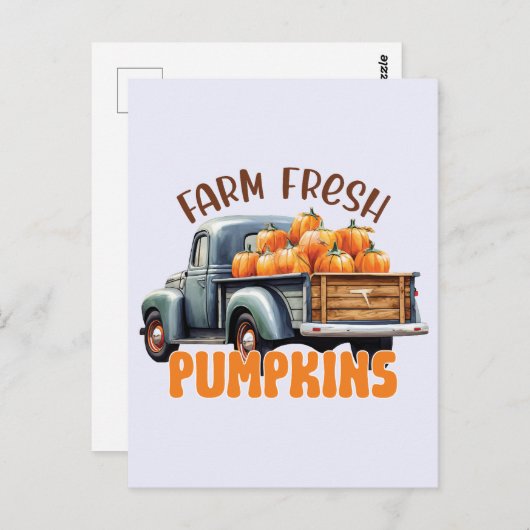 Boerderij Fresh Pumpkins – Rustic Truck Briefkaart (Voorkant / Achterkant)