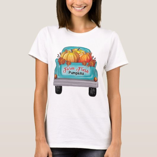Boerderij Fresh Pumpkins  Truck T-shirt (Voorkant)