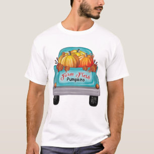 Boerderij Fresh Pumpkins Truck T-shirt